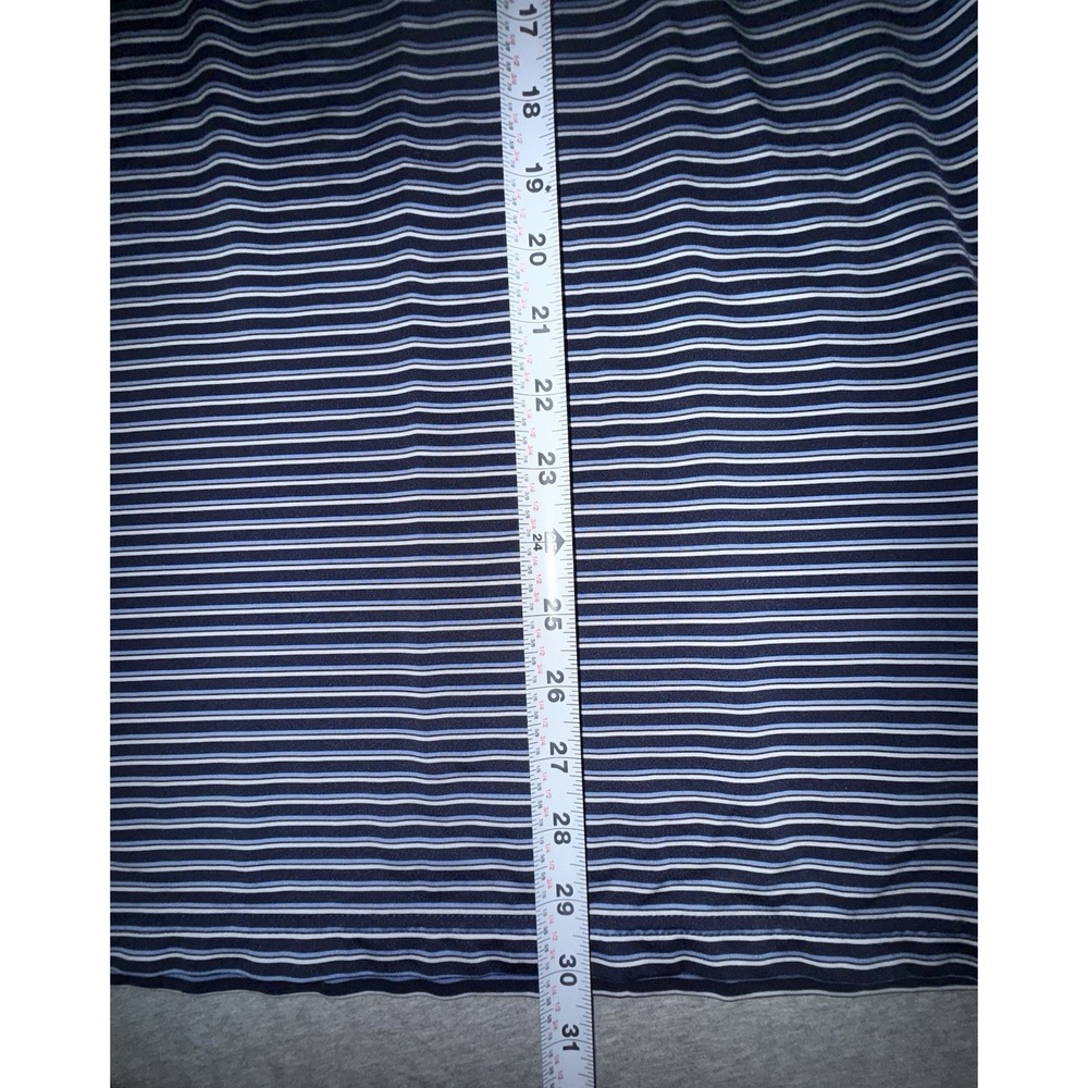 Ralph Lauren Men Polo Shirt Size XL Navy Blue Striped Performance Golf Preppy - Picture 6 of 6